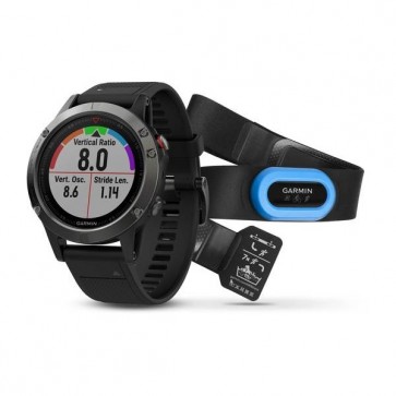 Garmin fenix 5 ® Slate Gray with Black Band Performer Bundle