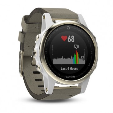 Garmin fenix 5S Champagne Sapphire with Gray Suede Band