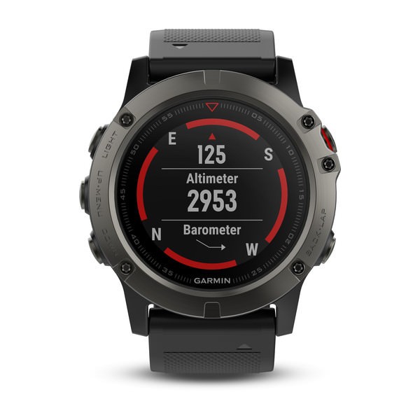 Garmin fenix 5X Sapphire Slate Grey Black Band