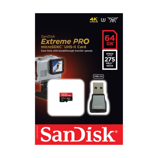 SANDISK 64GB EXTREME PRO microSDHC/microSDXC UHS-I