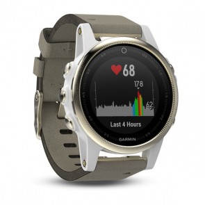 Garmin fenix 5S Champagne Sapphire with Gray Suede Band